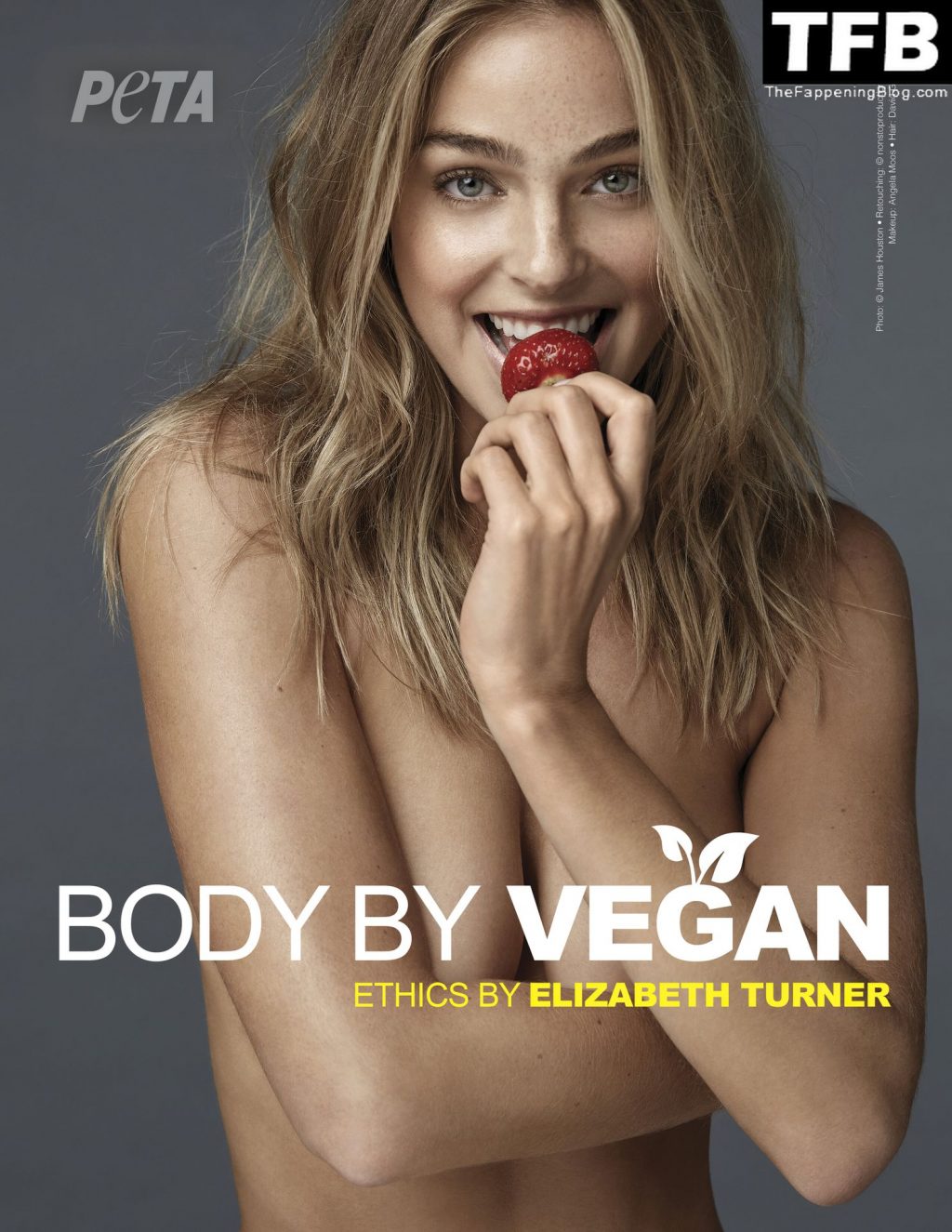 Elizabeth Turner Poses Naked For PETA (2 Photos + Video)