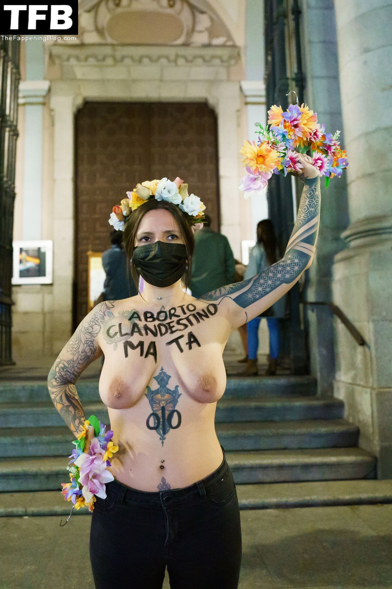 Femen Protests In Madrid 16 Nude Photos Thefappening