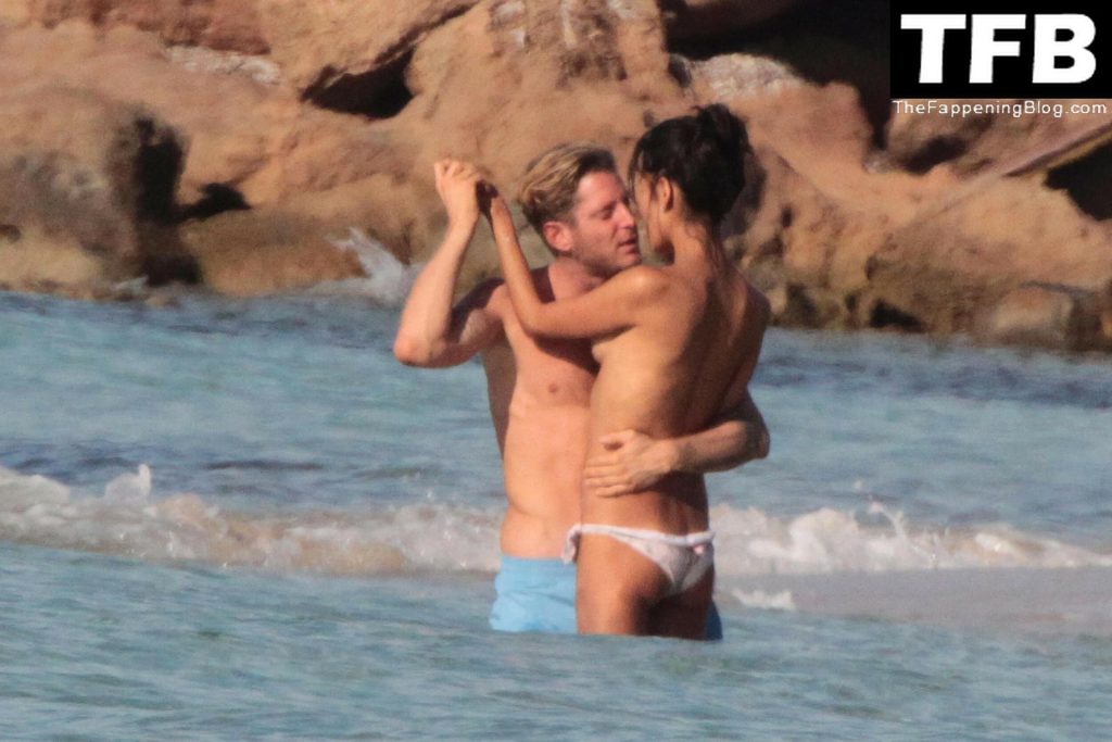 Goga Ashkenazi Flashes Her Nude Tits on the Beach in Ibiza (11 Photos)