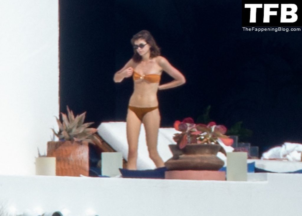 Kaia Gerber Looks Sexy in a Tiny Orange Thong Bikini in Los Cabos (16 Photos)