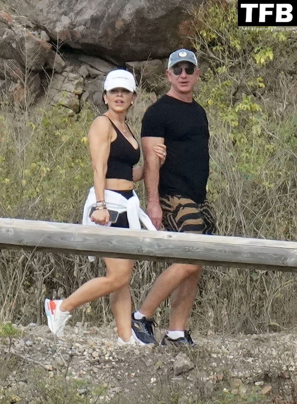 Lauren Sanchez &amp; Jeff Bezos Enjoy Some PDA While Hiking During a Winter Vacation in St Barts (73 Photos)