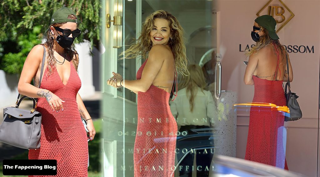 Rita Ora Wears an Orange Crochet Dress as She Gets Her Nails Done in Rose Bay (36 Photos)