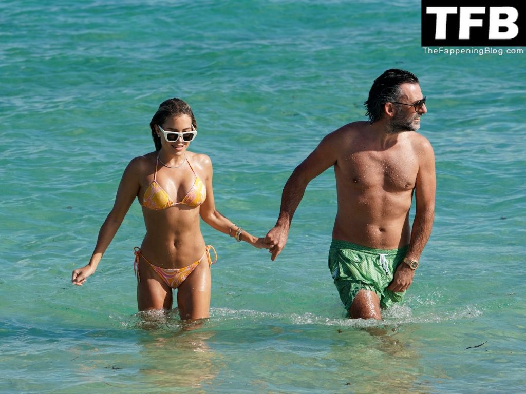 Sylvie Meis Rocks a Skimpy Orange Bikini at the Beach in Miami (26 Photos)