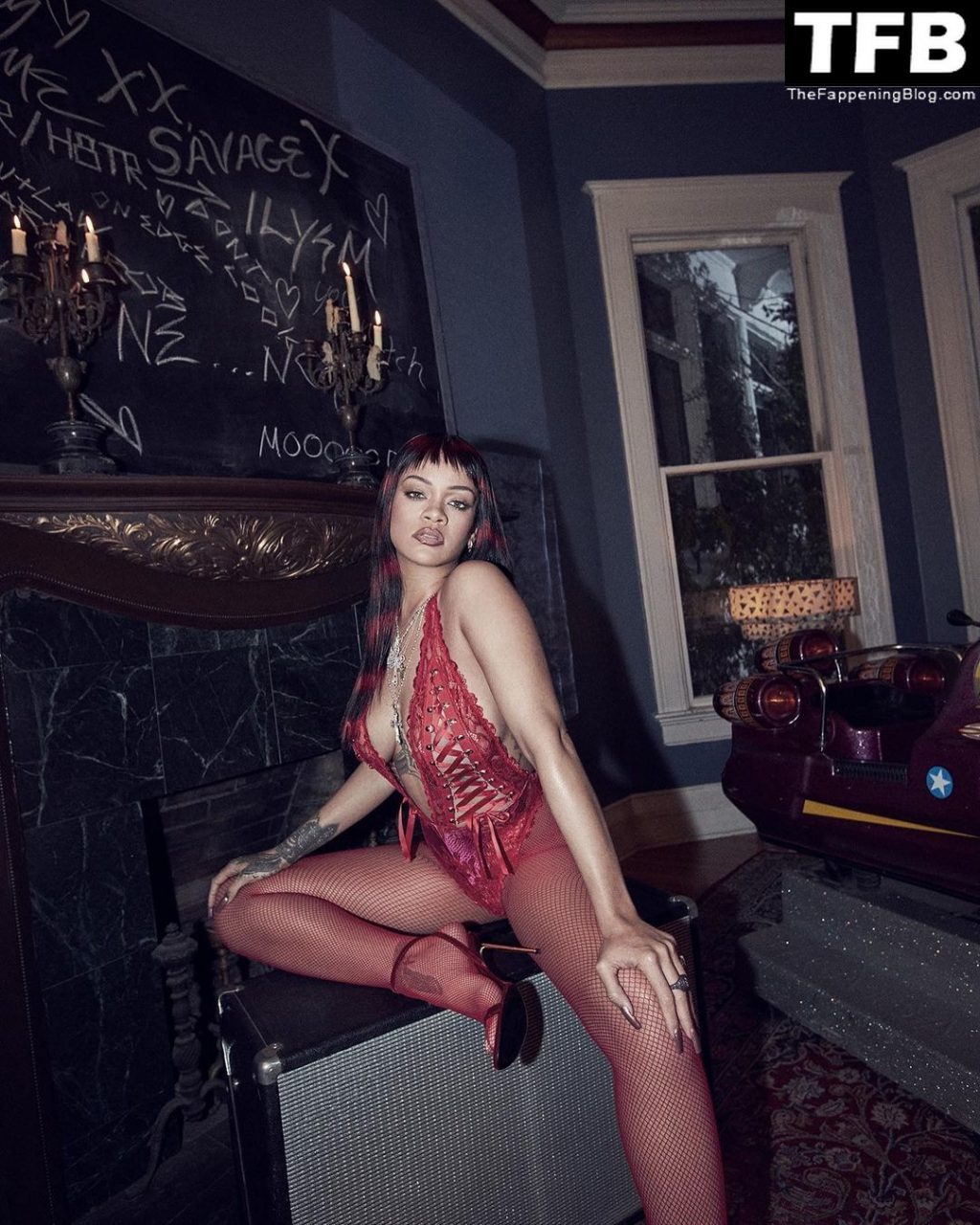 Rihanna Displays Her Gorgeous Body in Skimpy Lingerie For Savage X Fenty Valentine’s Day (51 Pics + Video)