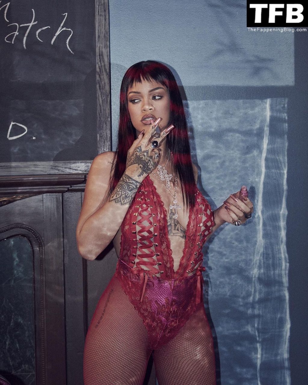 Rihanna Displays Her Gorgeous Body in Skimpy Lingerie For Savage X Fenty Valentine’s Day (51 Pics + Video)