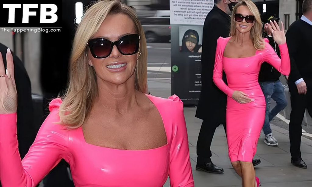 Amanda Holden Looks Hot in a Pink Latex Dress (16 Photos)