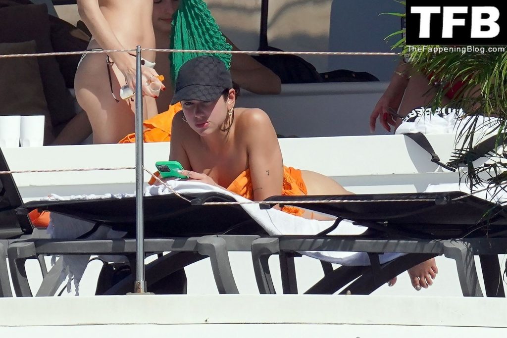 Dua Lipa Shows Off Her Bikini Body &amp; Tits While on Holiday in St Barts (83 Photos)