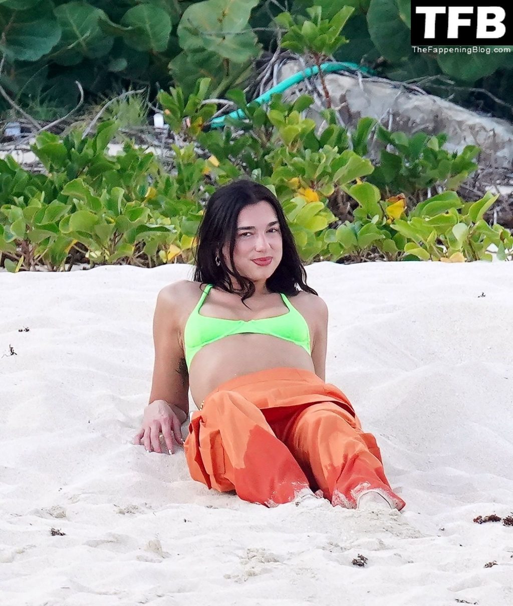 Dua Lipa Shows Off Her Bikini Body &amp; Tits While on Holiday in St Barts (83 Photos)