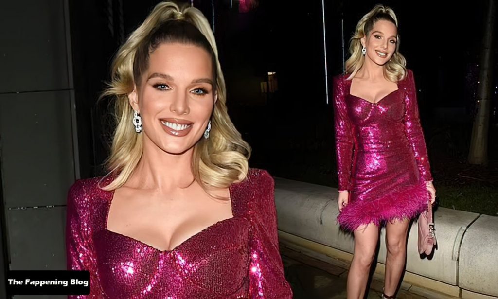 Helen Flanagan Puts on a Leggy Display in a Sexy Dress on New Year’s Eve Night Out in Manchester (14 Photos)