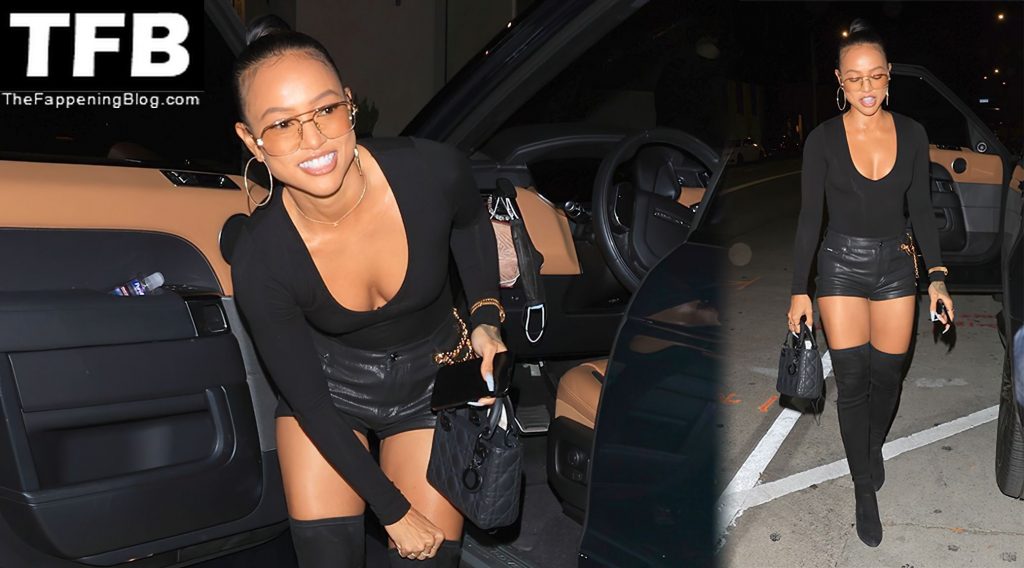 Karrueche Tran Puts on a Leggy Display as She Steps Out to Dinner with Friends in WeHo (53 Photos)