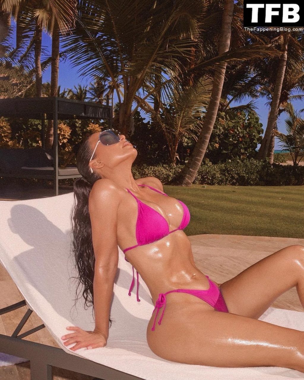Kim Kardashian Poses in a Tiny Bikini (4 Photos)