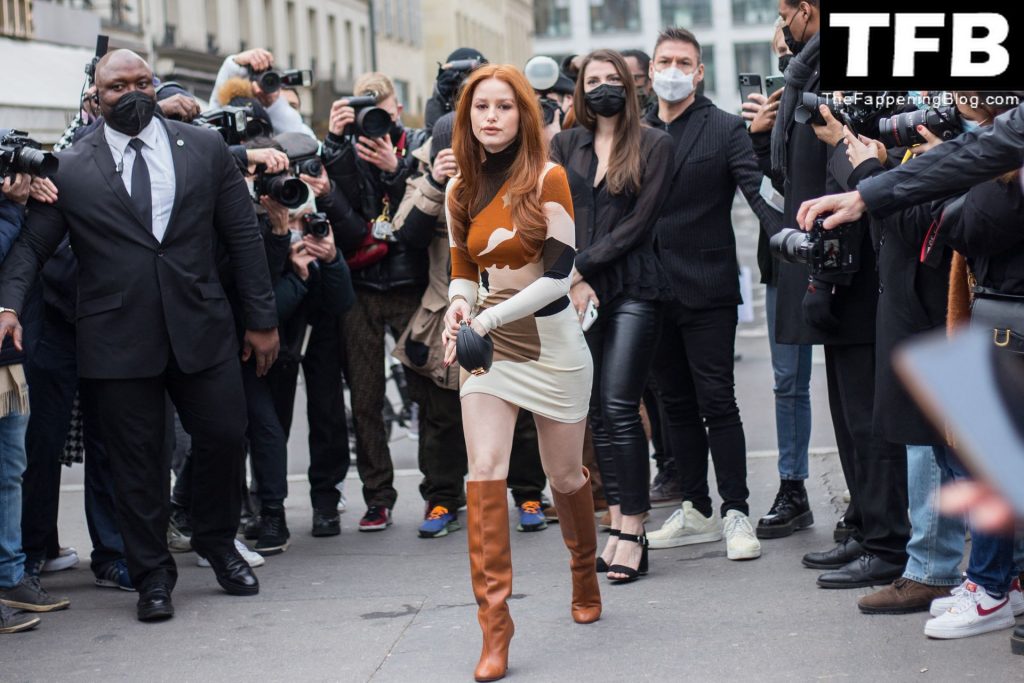 Madelaine Petsch Flaunts Her Pokies and Sexy Figure in a Tight Dress in Paris (82 Photos)