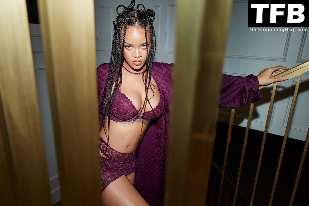 Rihanna Promotes Her Lingerie Brand (5 Photos + Video)