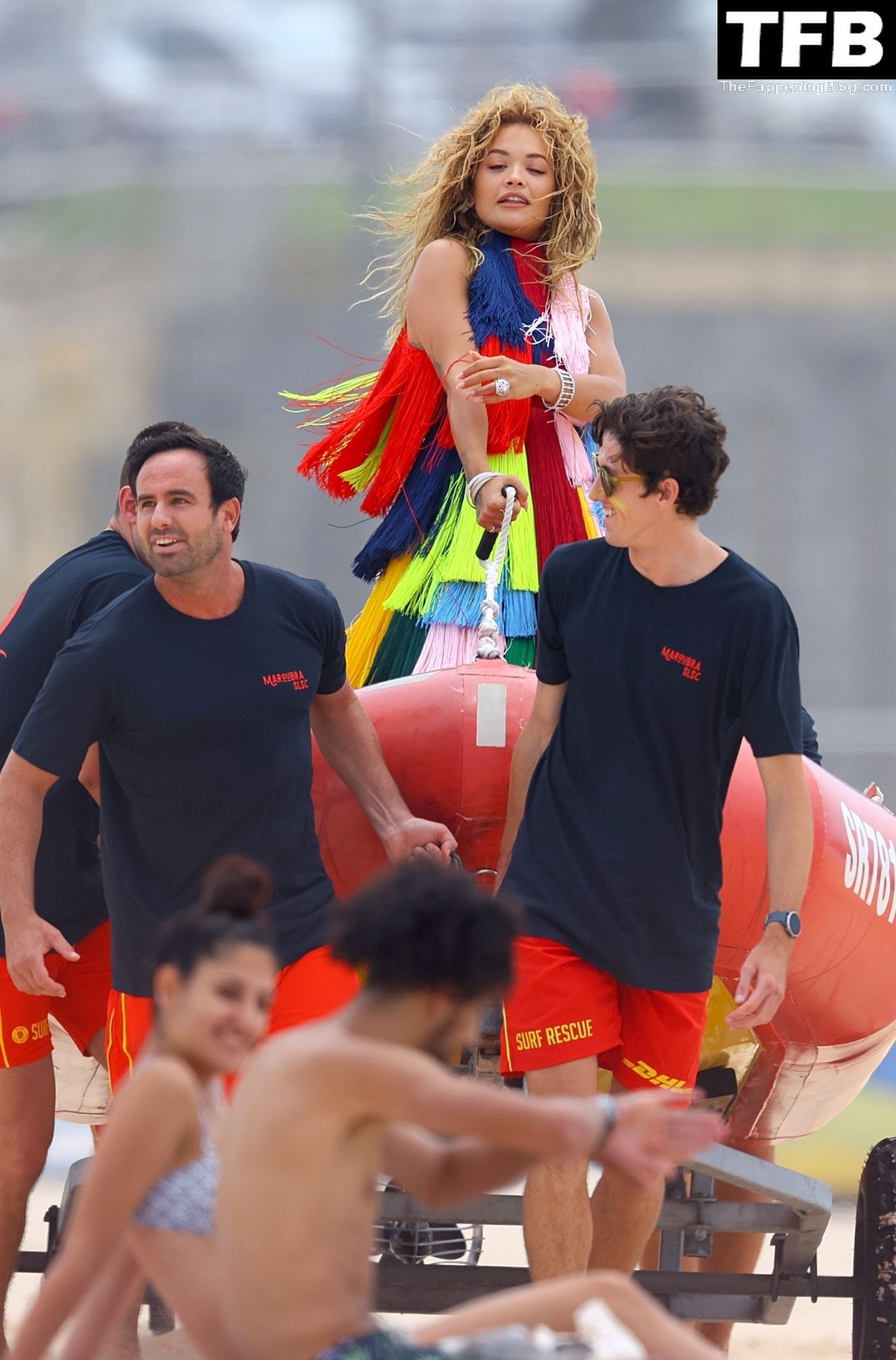 Rita Ora Sexy on Beach Dress 1