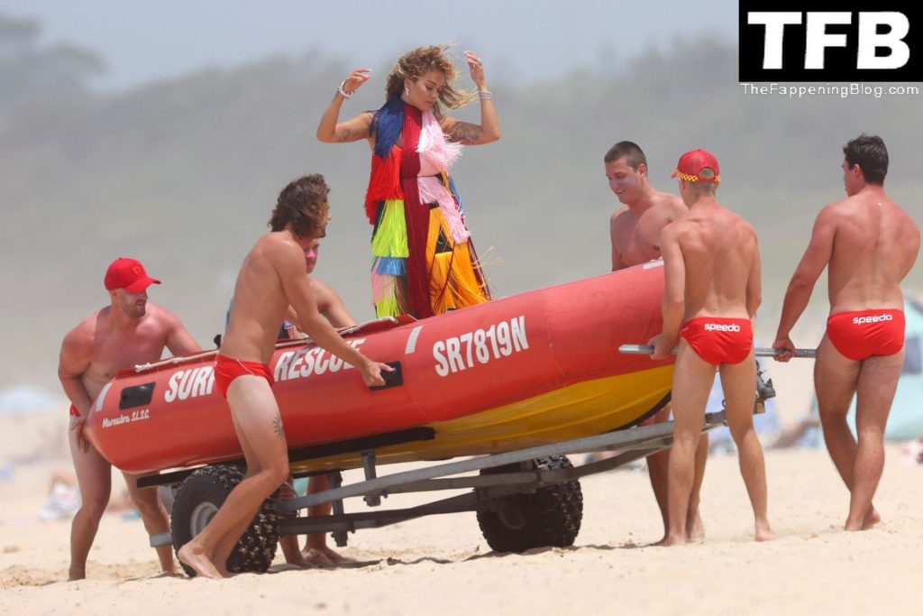 Rita Ora Wears a Bright Dress as She Does a Sexy Shoot at Maroubra Beach (58 Photos)