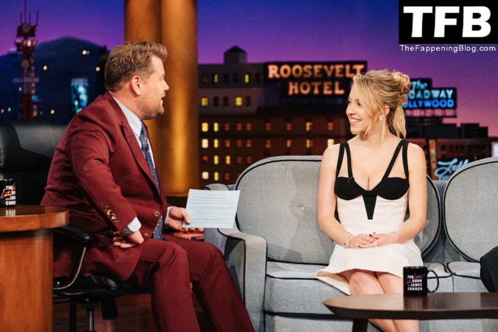 Sydney Sweeney Shows Off Her Sexy Boobs on ‘The Late Late Show with James Corden’ Show in LA (16 Photos + Video)