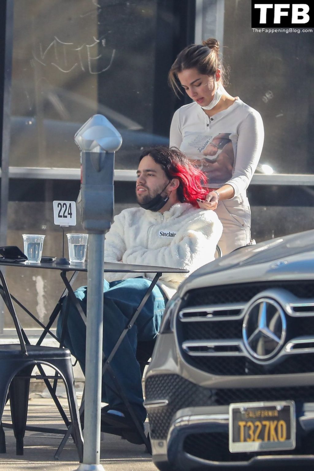 Braless Addison Rae &amp; Omer Fedi Share a Sweet PDA Moment While Waiting For Breakfast (68 Photos)
