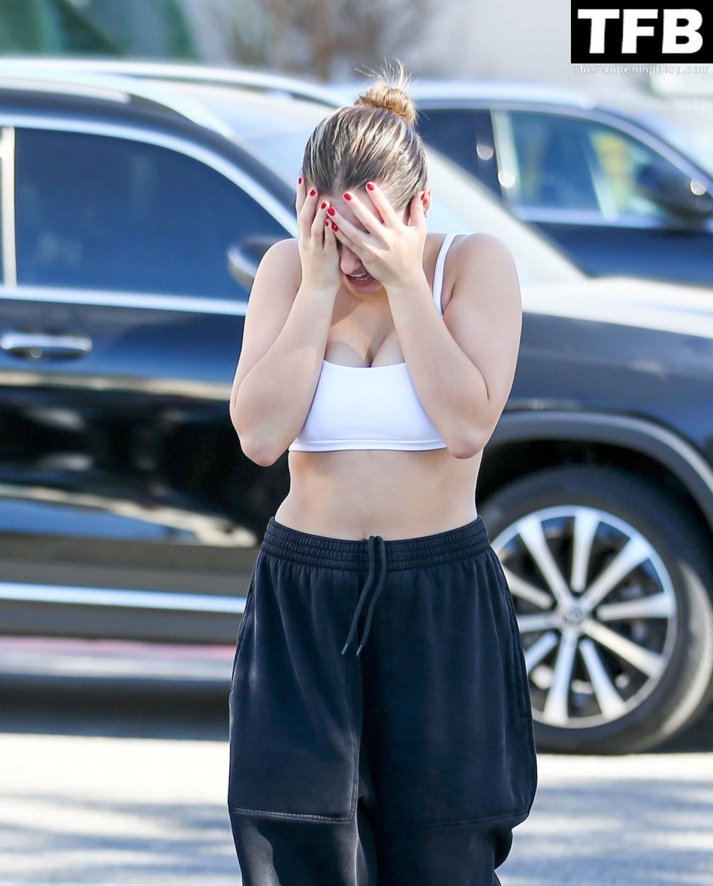 Addison Rae Flaunts Her Sexy Tits in a Sports Bra in WeHo (21 Photos)