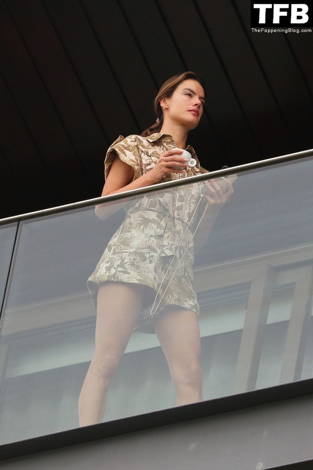 Leggy Alessandra Ambrosio Snaps Away While Enjoying the View From Her Hotel Balcony (24 Photos)