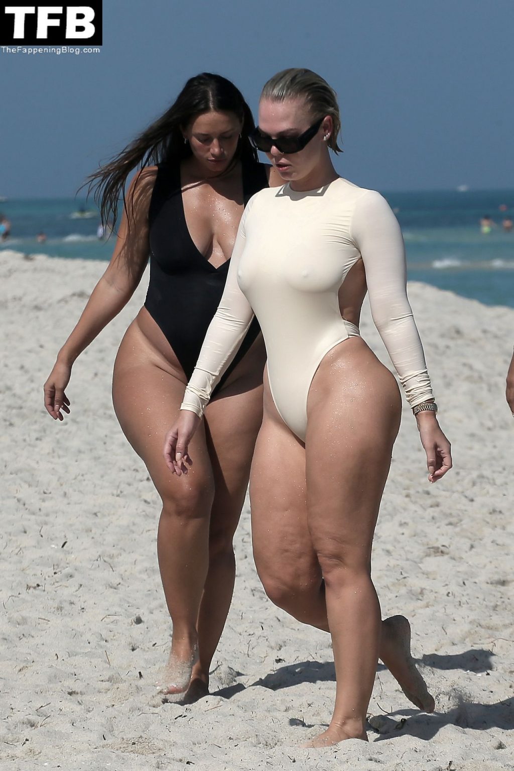Bianca Elouise &amp; Yes Julz Show Their Curves on the Beach in Miami (62 Photos)