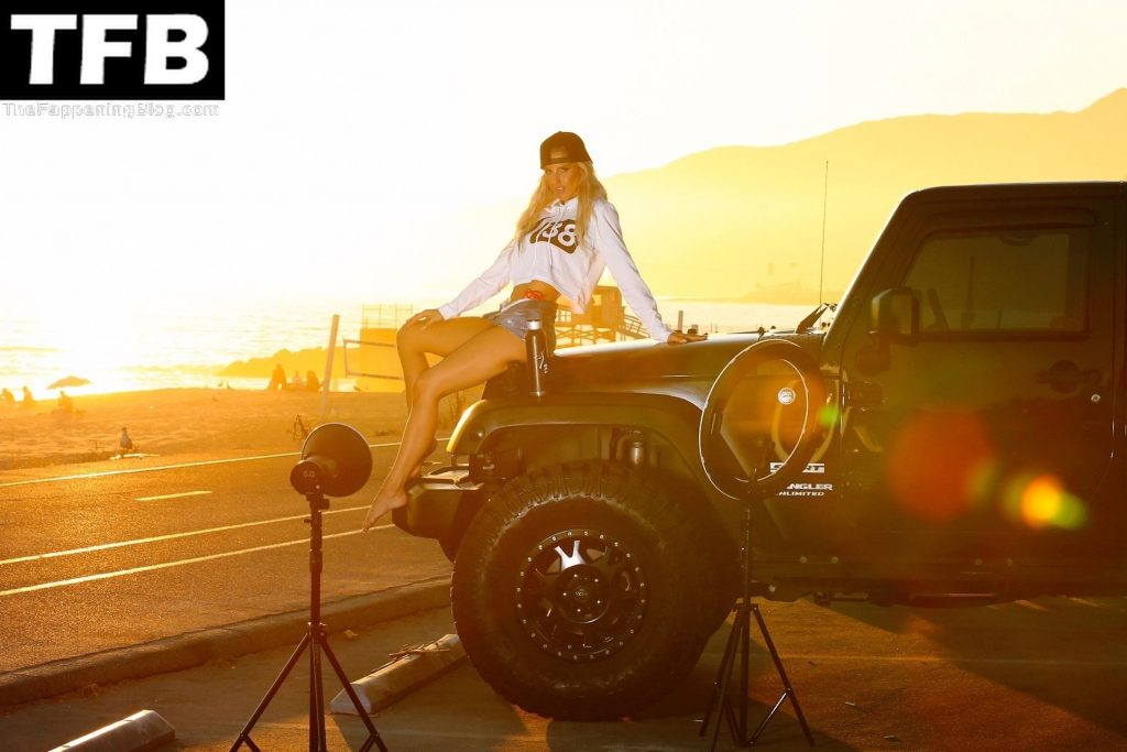 Leggy Brennah Black Promotes Fashion Brand 138 in Malibu (47 Photos)