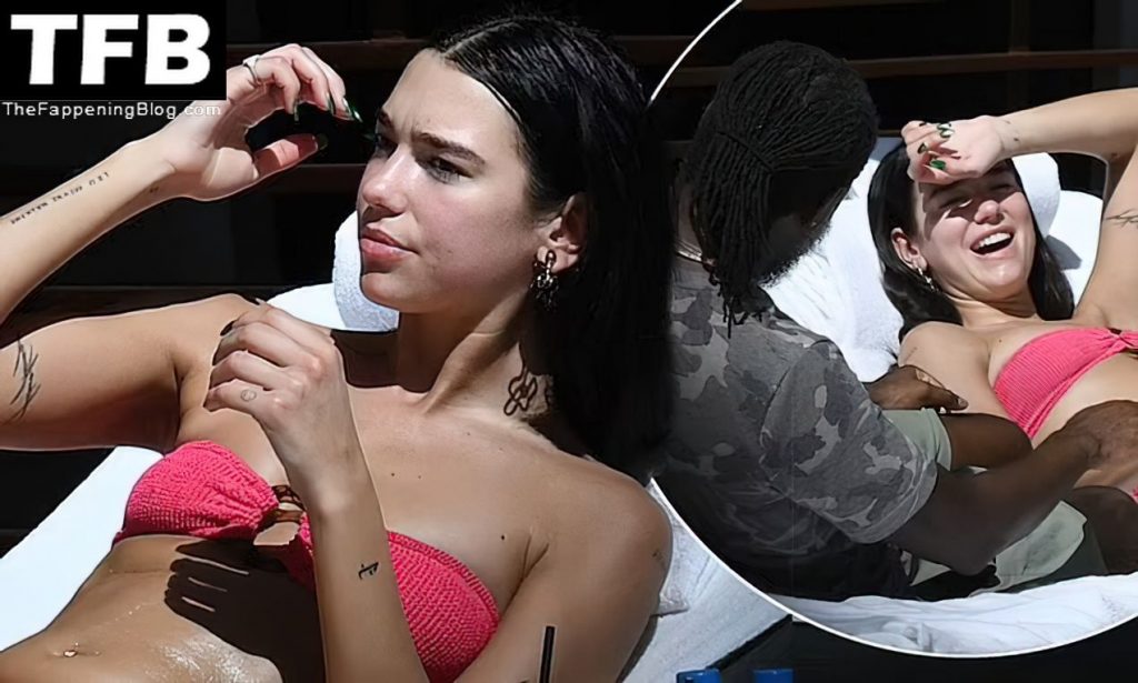 Dua Lipa Wears a Hot Pink Bikini as She Relaxes by the Pool with a Mystery Man in Miami (51 Photos)