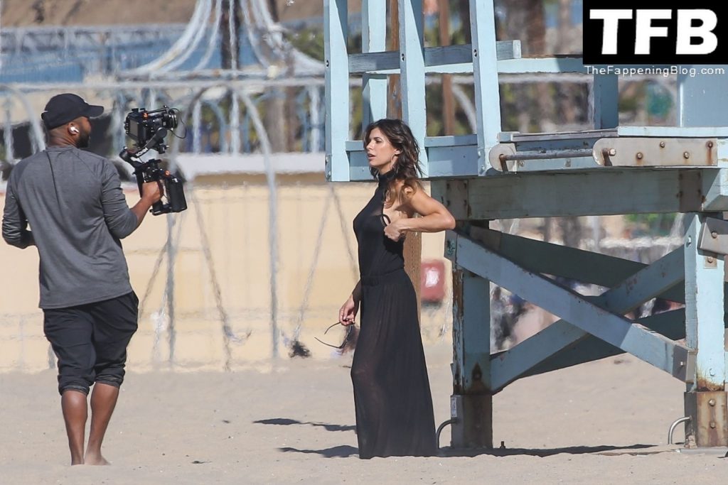 Elisabetta Canalis Undresses on the Beach During a Sexy Shoot in Santa Monica (66 Photos)