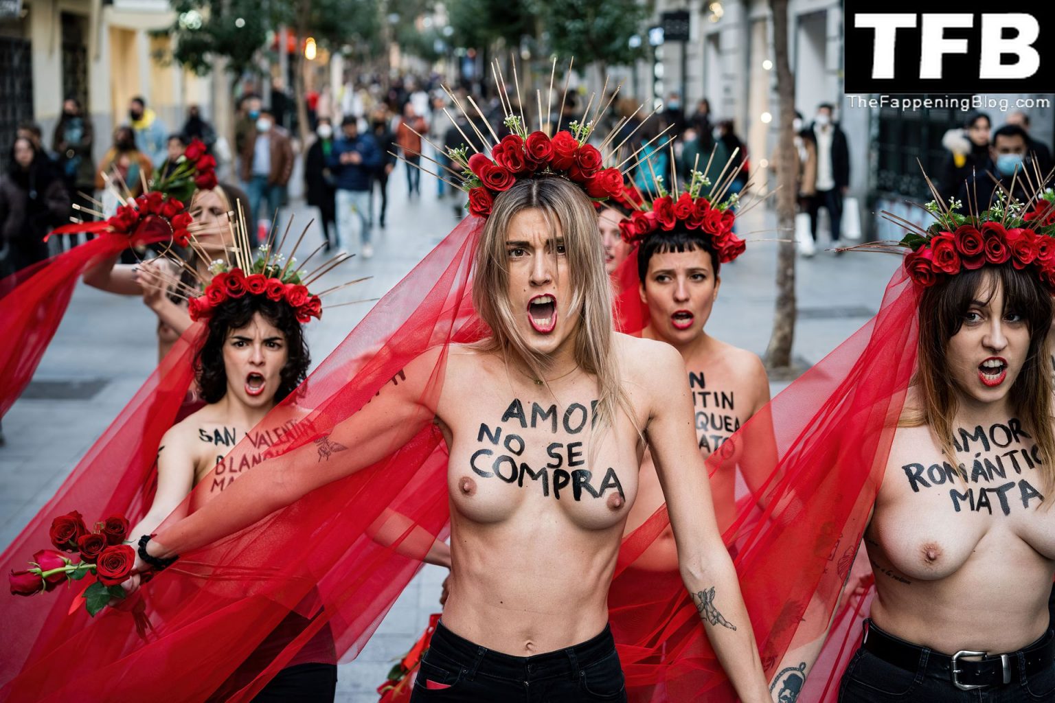 Femen Protest On Valentines Day In Madrid 21 Photos Thefappening