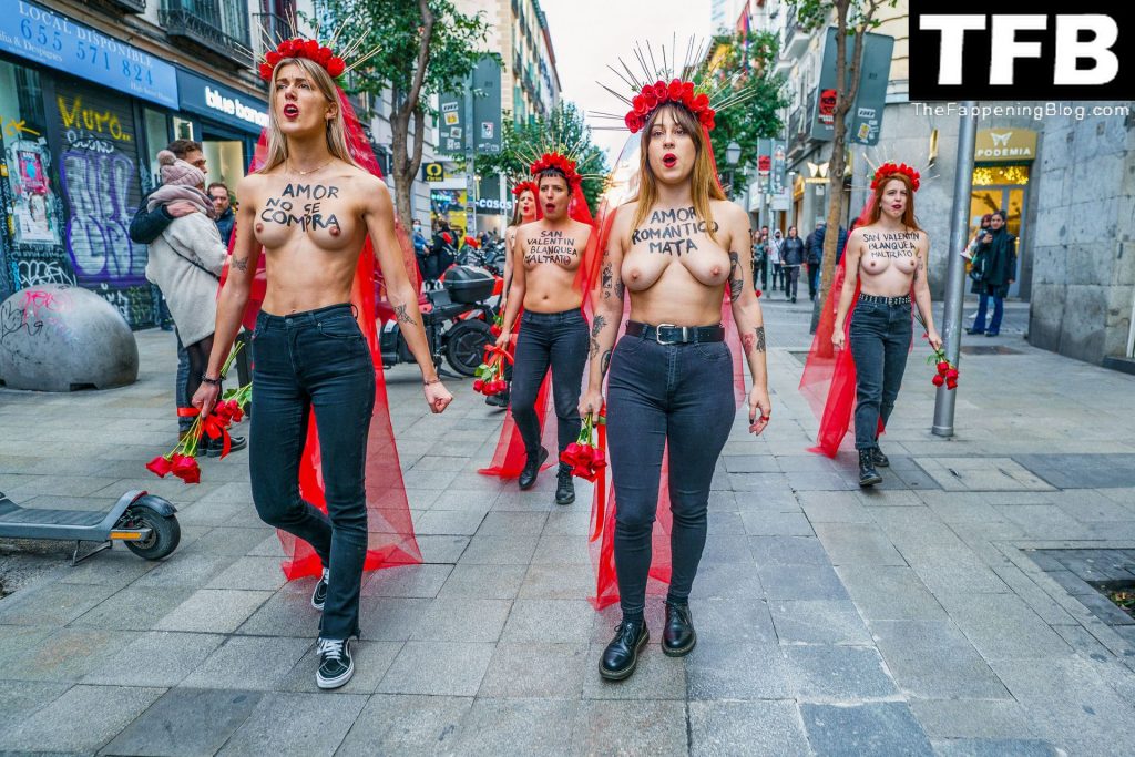 FEMEN Protest on Valentine’s Day in Madrid (21 Photos)