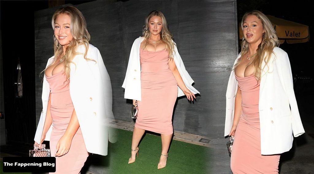 Iskra Lawrence Displays Her Curves While Grabbing Dinner at Nobu (24 Photos + Video)