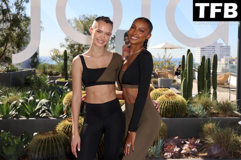 Josephine Skriver, Jasmine Tookes, Miranda Kerr Look Sexy in Leggings at JOJA Launch in Santa Monica (31 Photos)