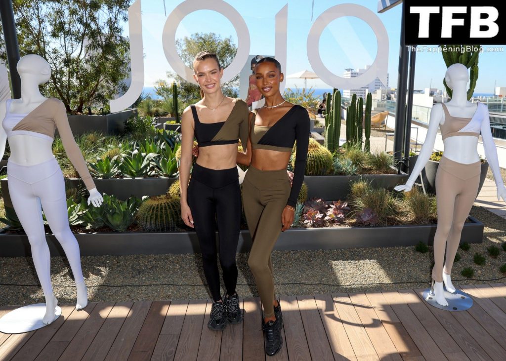 Josephine Skriver, Jasmine Tookes, Miranda Kerr Look Sexy in Leggings at JOJA Launch in Santa Monica (31 Photos)