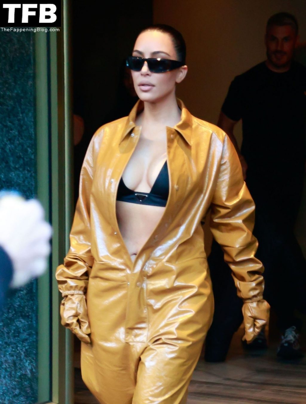 Kim Kardashian Wows in PVC Showing a Whole Load of Cleavage During MFW (32 Photos)
