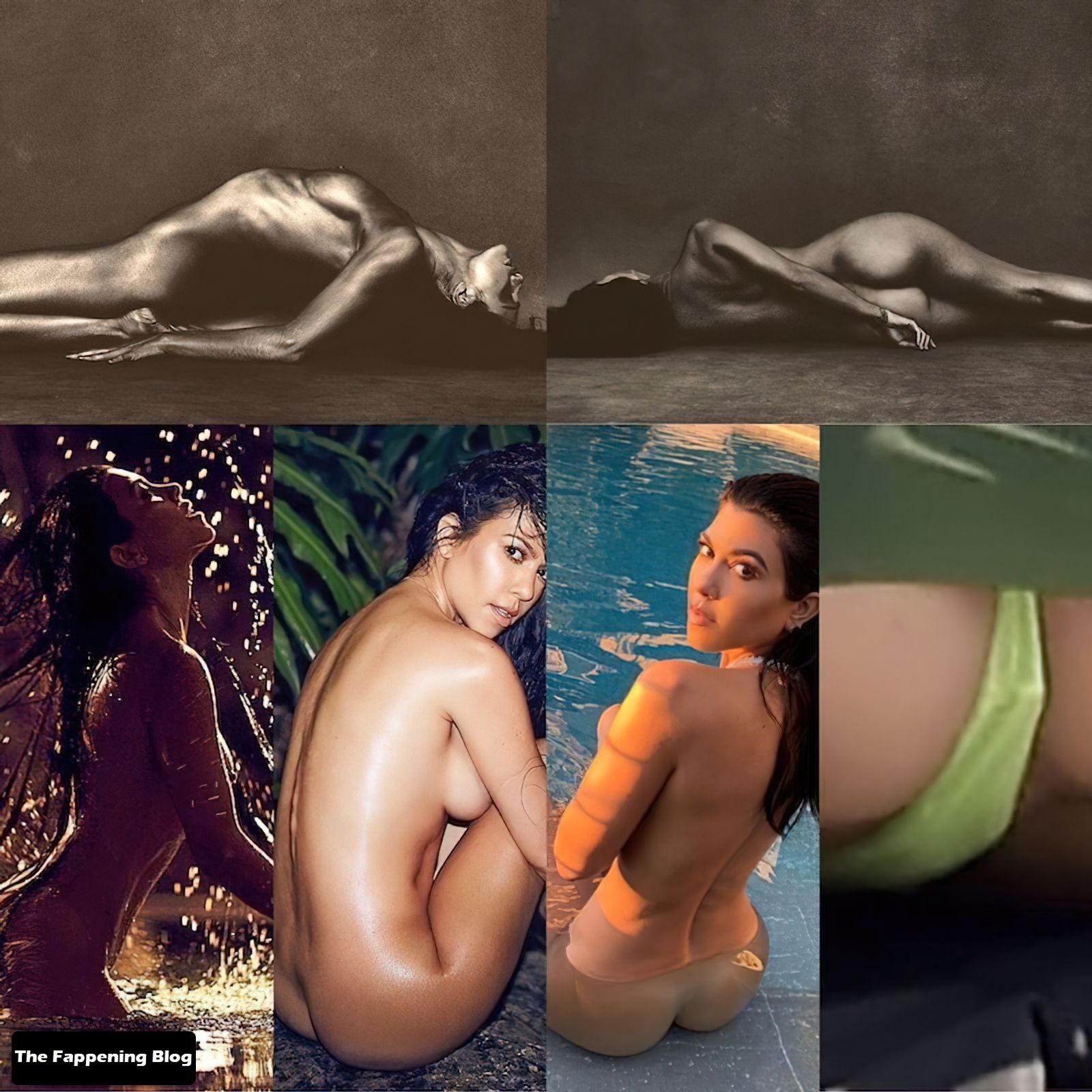 Kourtney Kardashian Nude (1 Collage Photo) .
