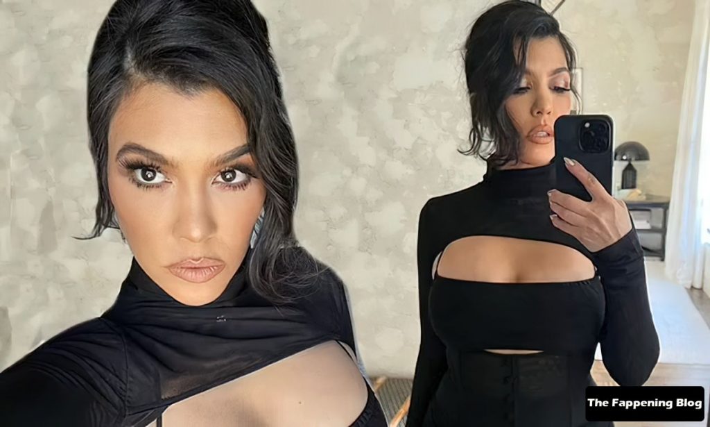 Kourtney Kardashian Shows Off Her Sexy Tits &amp; Legs (9 Photos)