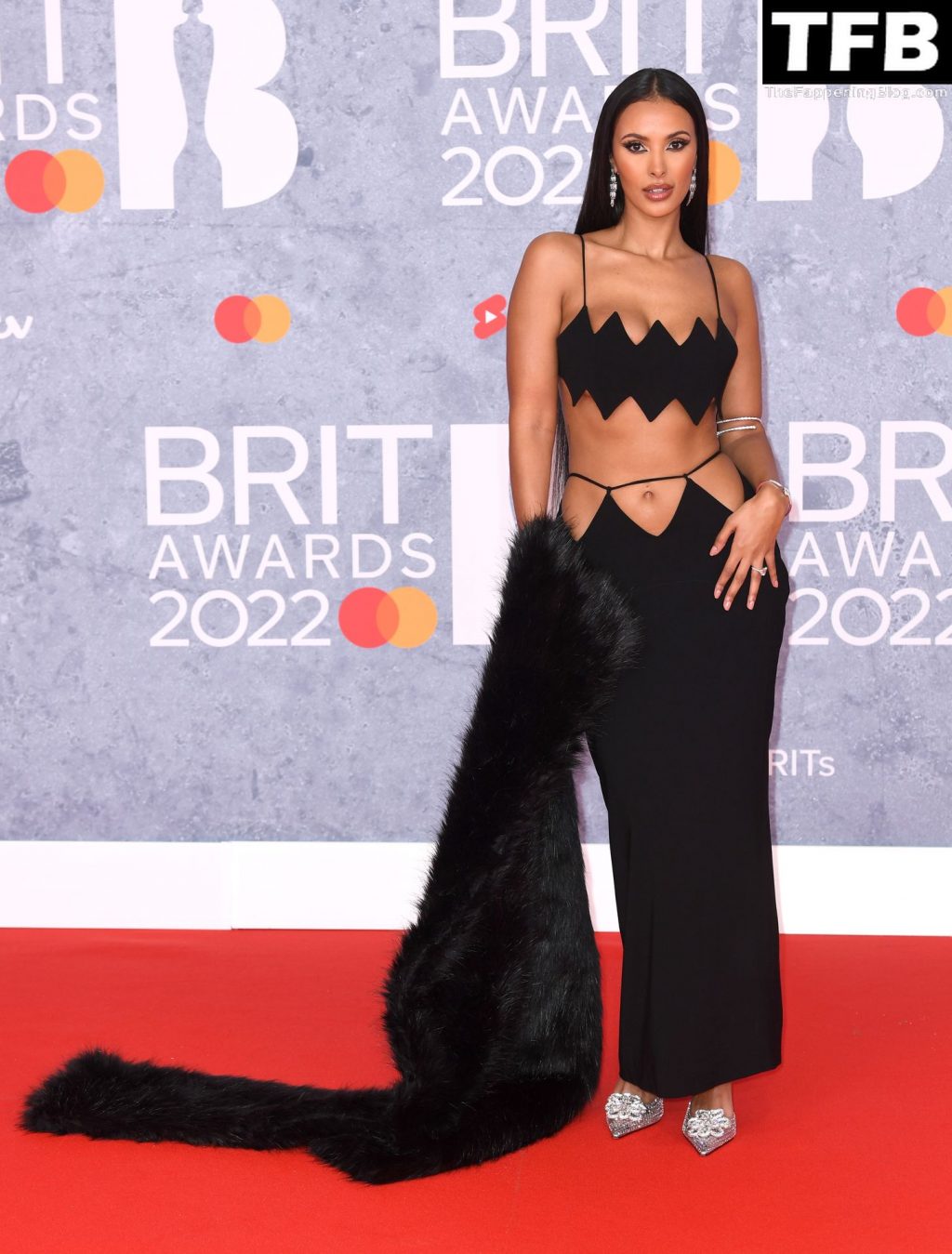 Maya Jama Flashes Her Boobs and Abs in a Very Skimpy Dress at The BRIT Awards (99 Photos)