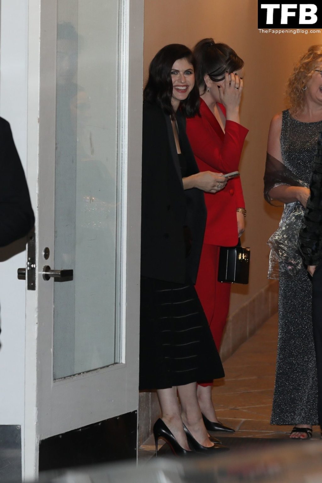 Braless Alexandra Daddario Leaves the Giorgio Armani Oscars Pre-party (34 Photos)