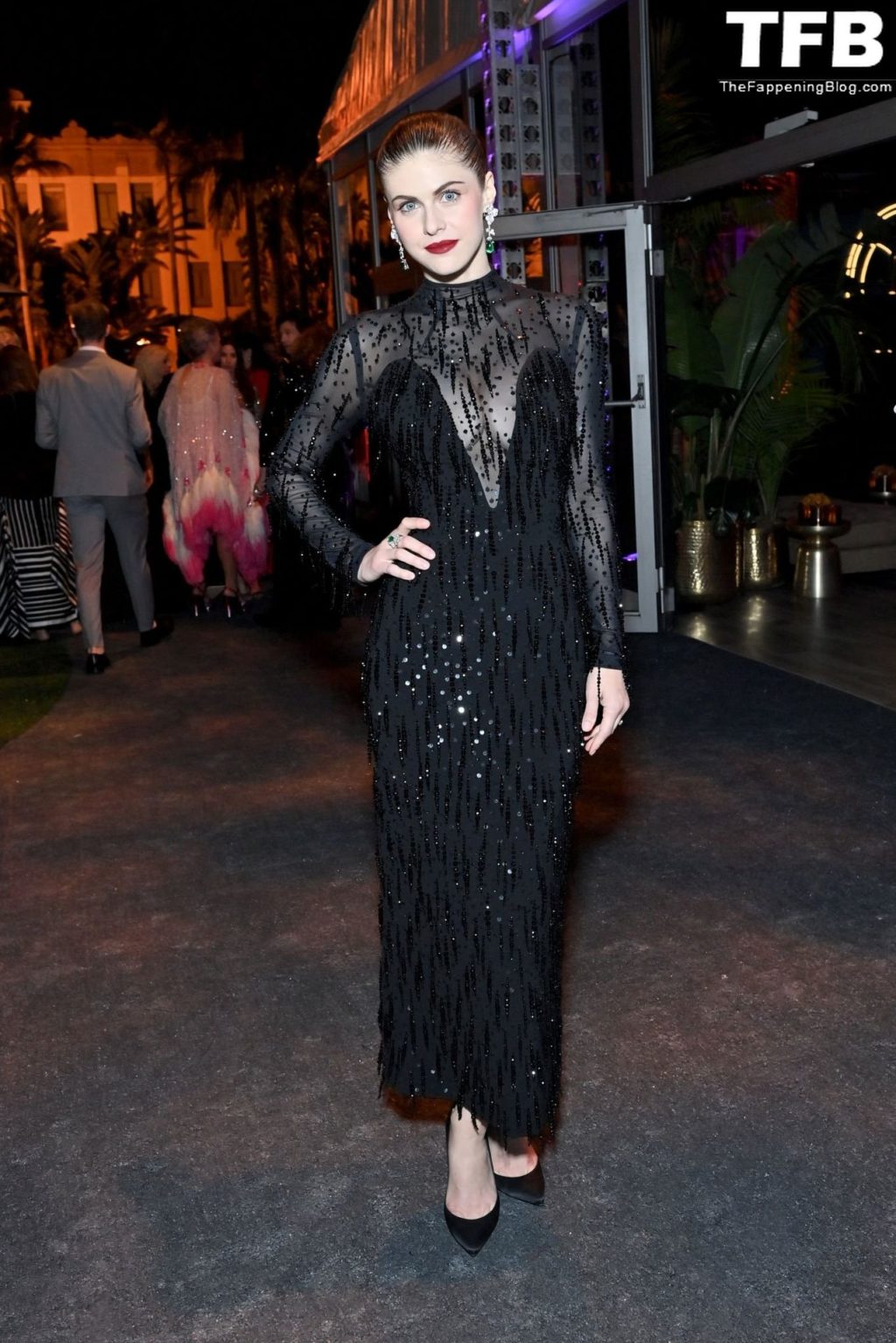 Alexandra Daddario Displays Nice Cleavage at the 2022 Vanity Fair Oscar Party (48 Photos)
