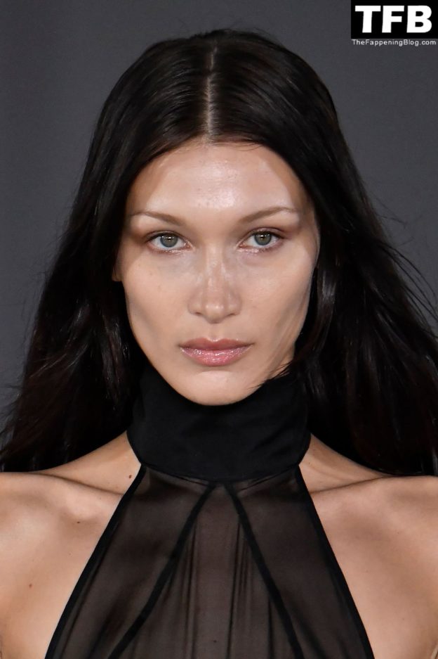 Bella Hadid Flashes Her Nude Tits During Paris Fashion Week 44 Photos Thefappening