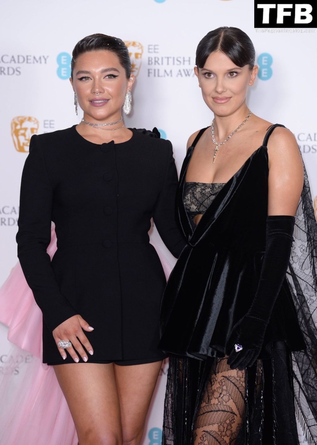 Florence Pugh &amp; Millie Bobby Brown Pose at the British Academy Film Awards (30 Photos)