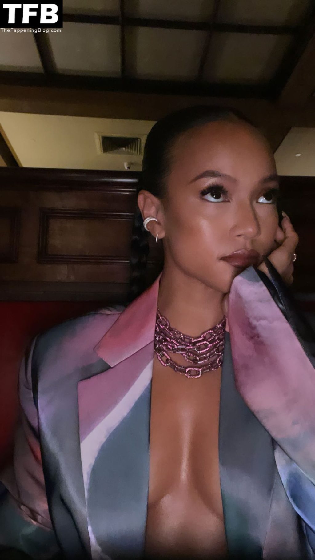 Karrueche Tran is Seen Braless Exiting Musso &amp; Frank After Attending a Private Event (20 Photos)