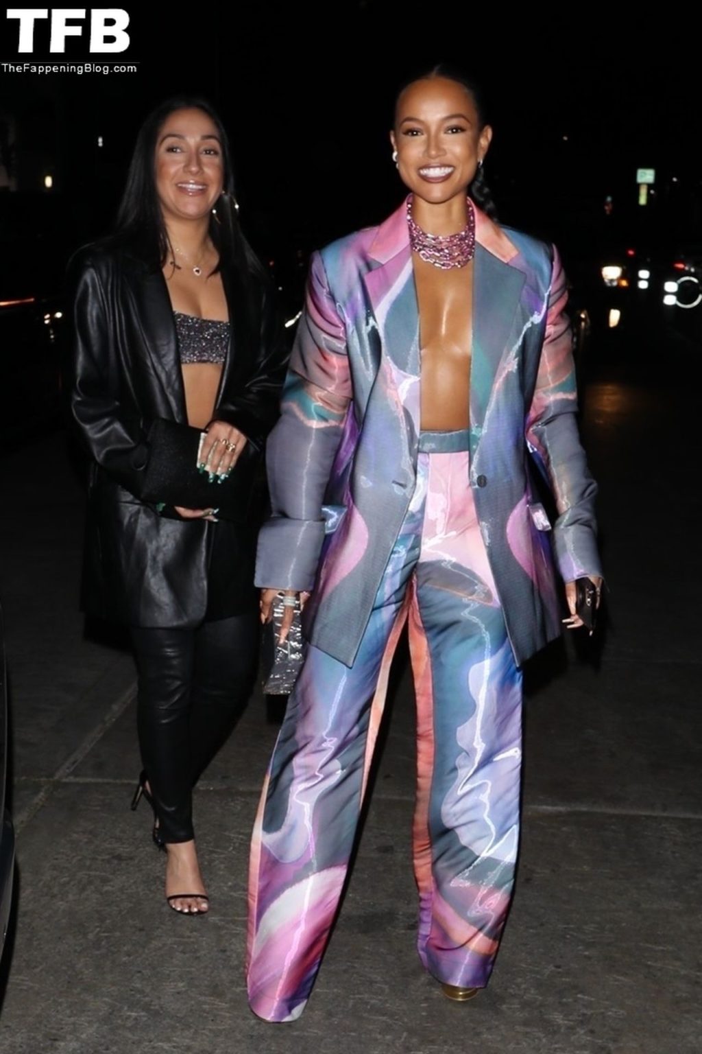 Karrueche Tran is Seen Braless Exiting Musso &amp; Frank After Attending a Private Event (20 Photos)