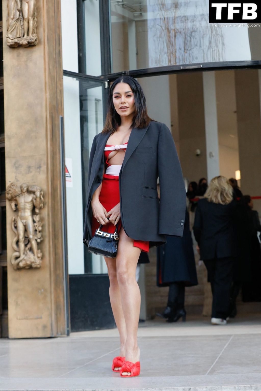 Vanessa Hudgens Flaunts Her Sexy Tits &amp; Legs at the Giambattista Fashion Show in Paris (91 Photos)