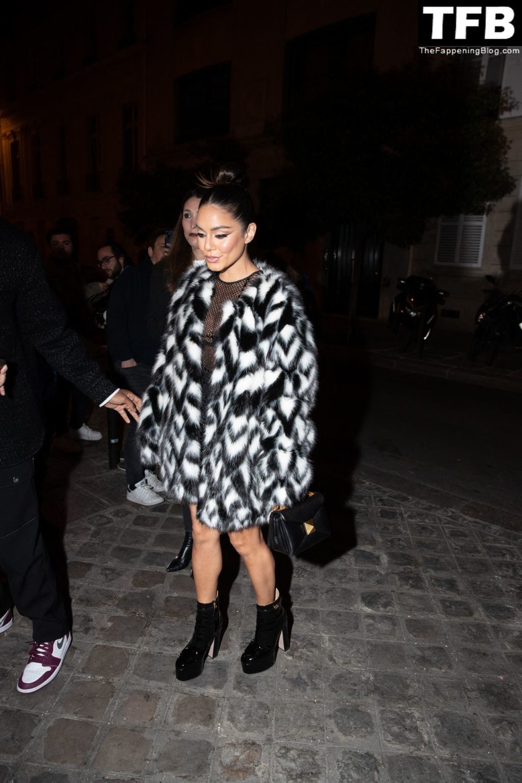 Vanessa Hudgens Flashes Her Bra in a See-Through Dress in Paris (41 Photos)