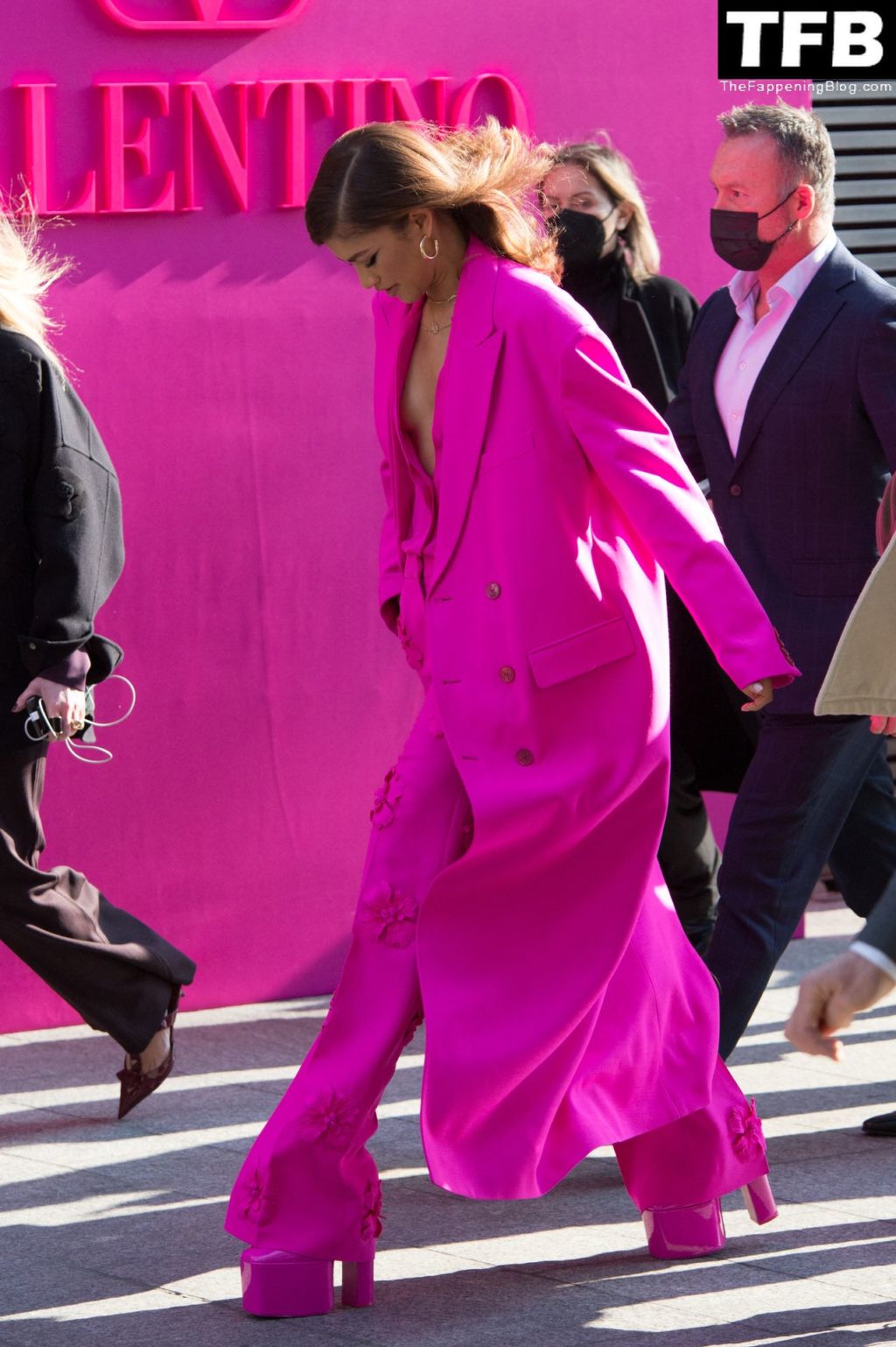 Braless Zendaya Attends the Valentino Womenswear Show in Paris (44 Photos)