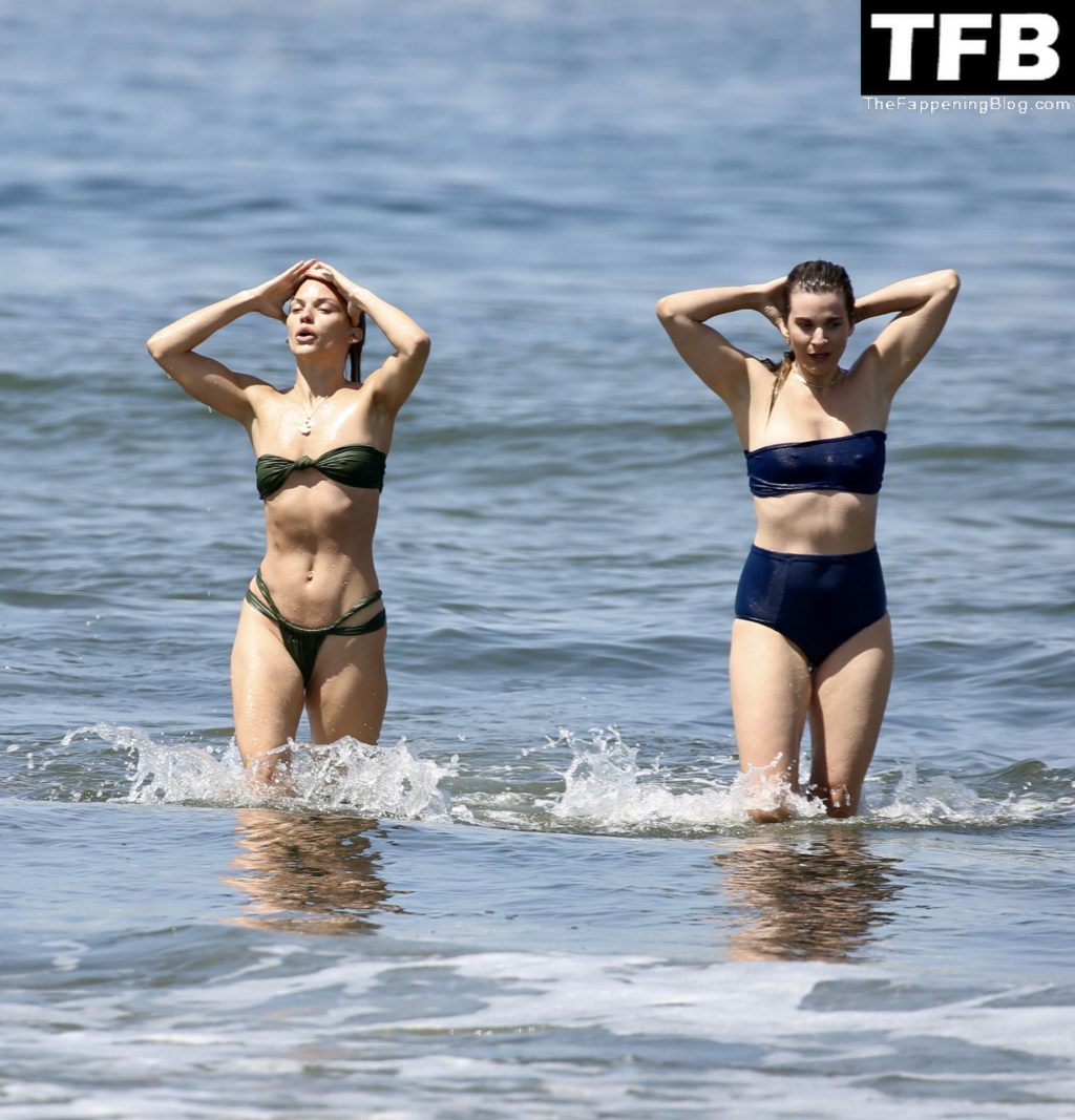 AnnaLynne McCord &amp; Rachel McCord Take a Dip in The Ocean in Los Angeles (24 Photos)