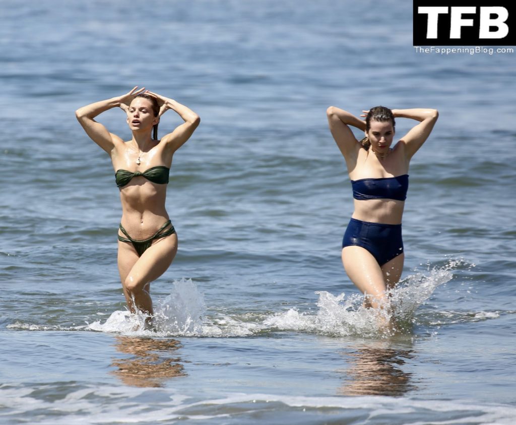 AnnaLynne McCord &amp; Rachel McCord Take a Dip in The Ocean in Los Angeles (24 Photos)