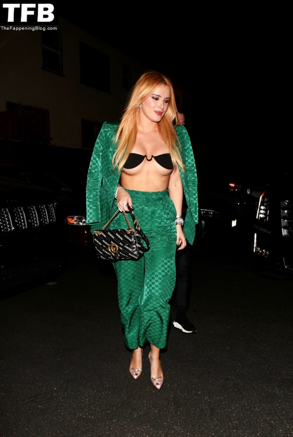 Bella Thorne Rocks Gucci at Mike Dean and Jeff Bhasker’s Pre Grammy Party (6 Photos)