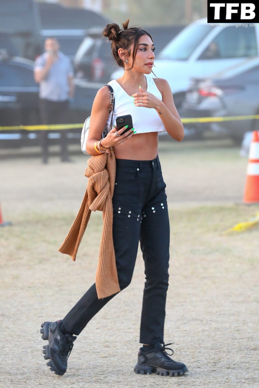 Chantel Jeffries Shows Off Her Pokies &amp; Sexy Waist While Hanging Out at Weekend 2 Day 3 of Coachella (10 Photos)