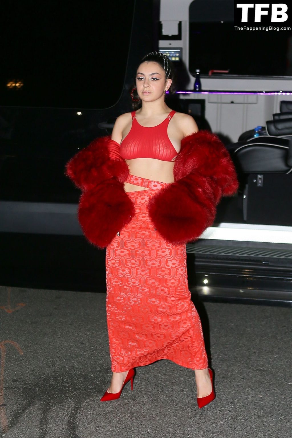 Braless Charli XCX Stuns in All Red Out in NYC (9 Photos)